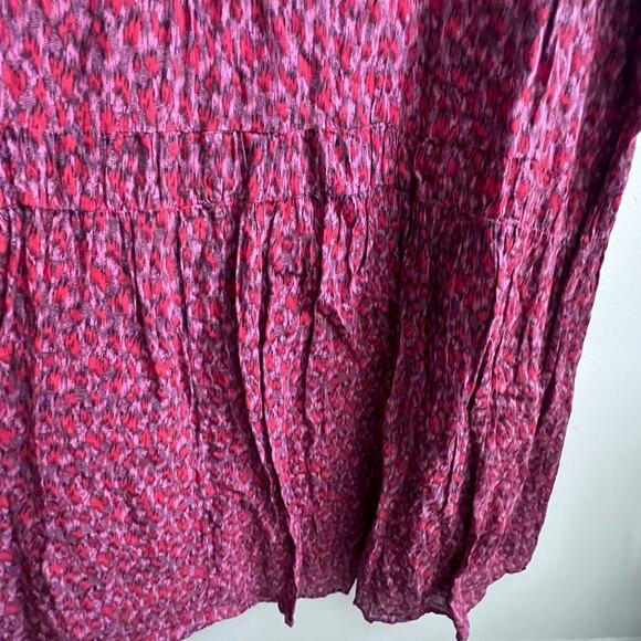 Joie Women's Tea Rose Pink Maxi Dress XL Sleeveless Boho Tiered Sundress Flowy - Picture 4 of 10